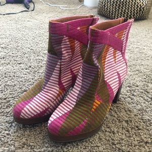 Bali Made Woven High Heel Ankle Boots